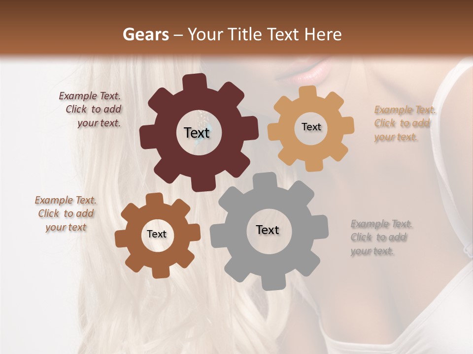 Woman Colouring Young PowerPoint Template