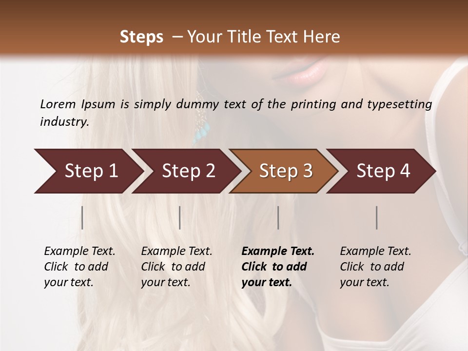 Woman Colouring Young PowerPoint Template