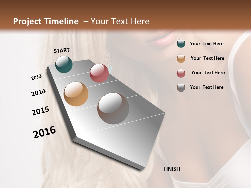 Woman Colouring Young PowerPoint Template