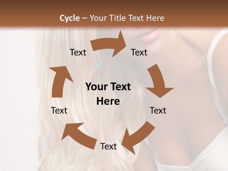 Woman Colouring Young PowerPoint Template