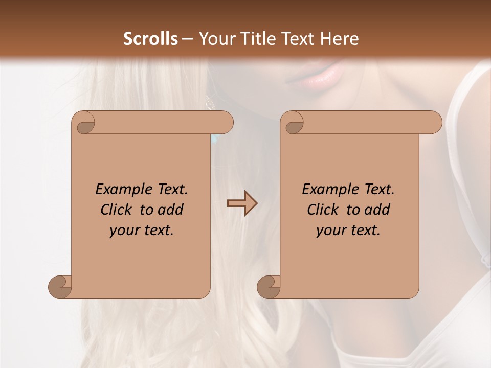 Woman Colouring Young PowerPoint Template