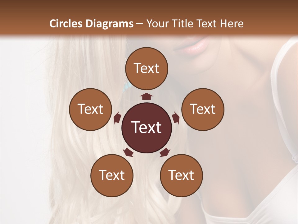 Woman Colouring Young PowerPoint Template