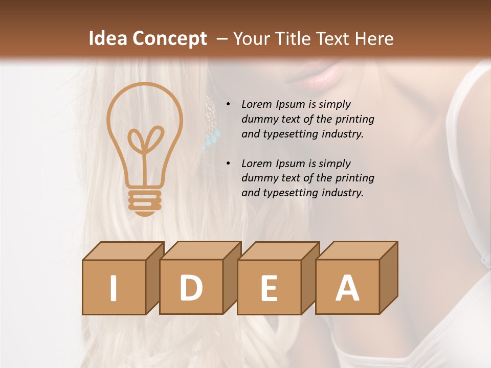 Woman Colouring Young PowerPoint Template