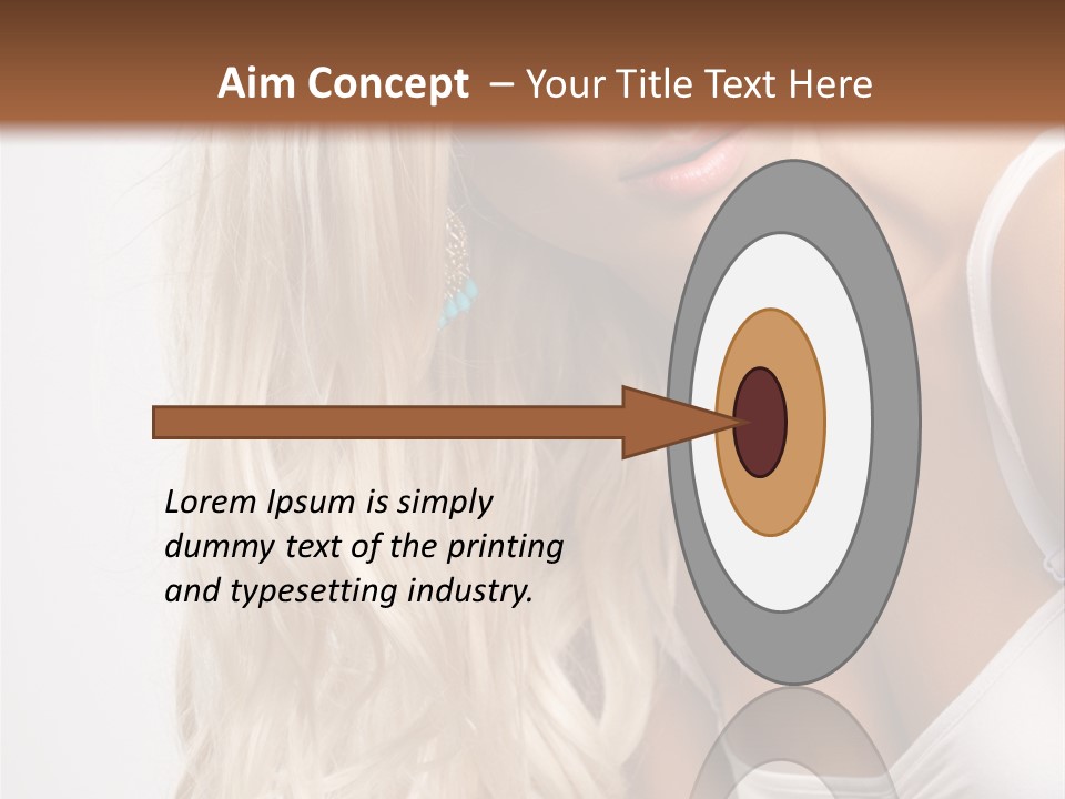 Woman Colouring Young PowerPoint Template