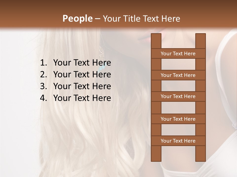 Woman Colouring Young PowerPoint Template