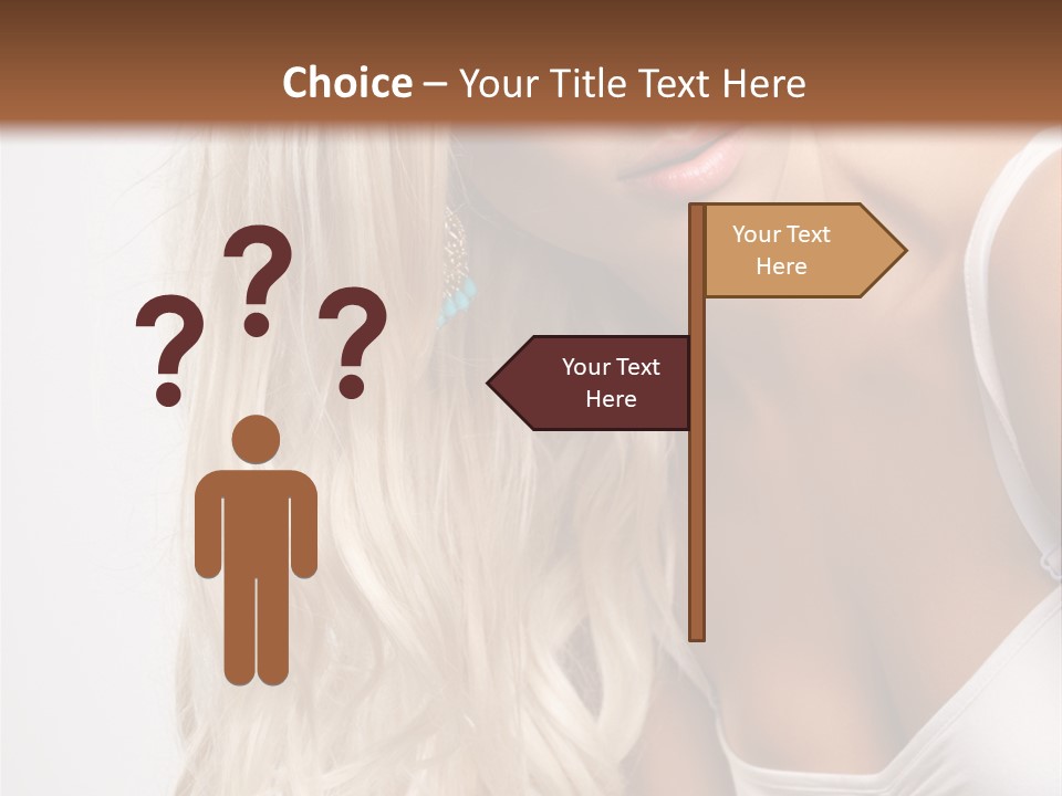 Woman Colouring Young PowerPoint Template