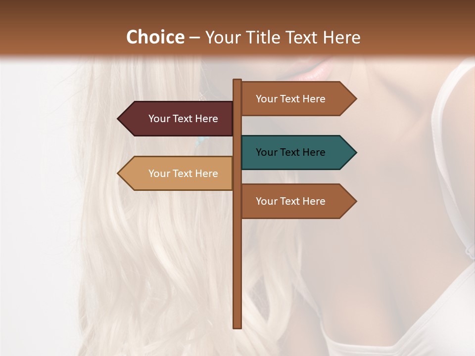 Woman Colouring Young PowerPoint Template