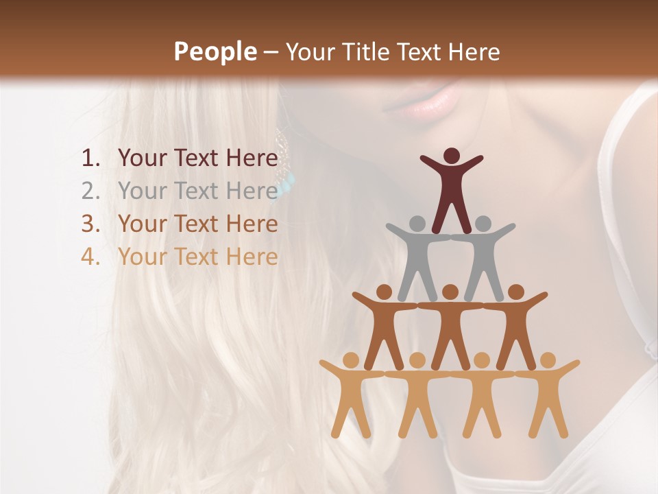 Woman Colouring Young PowerPoint Template