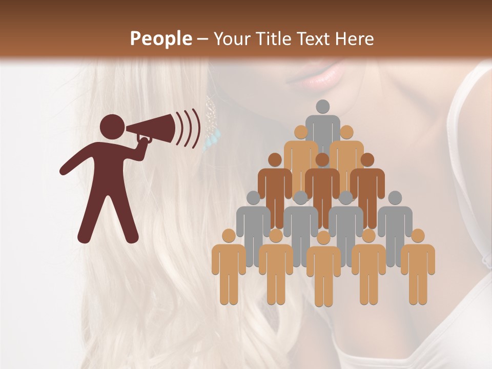 Woman Colouring Young PowerPoint Template