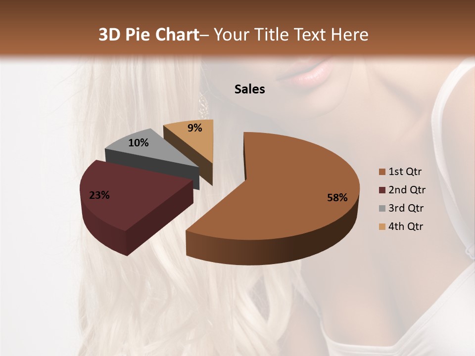 Woman Colouring Young PowerPoint Template