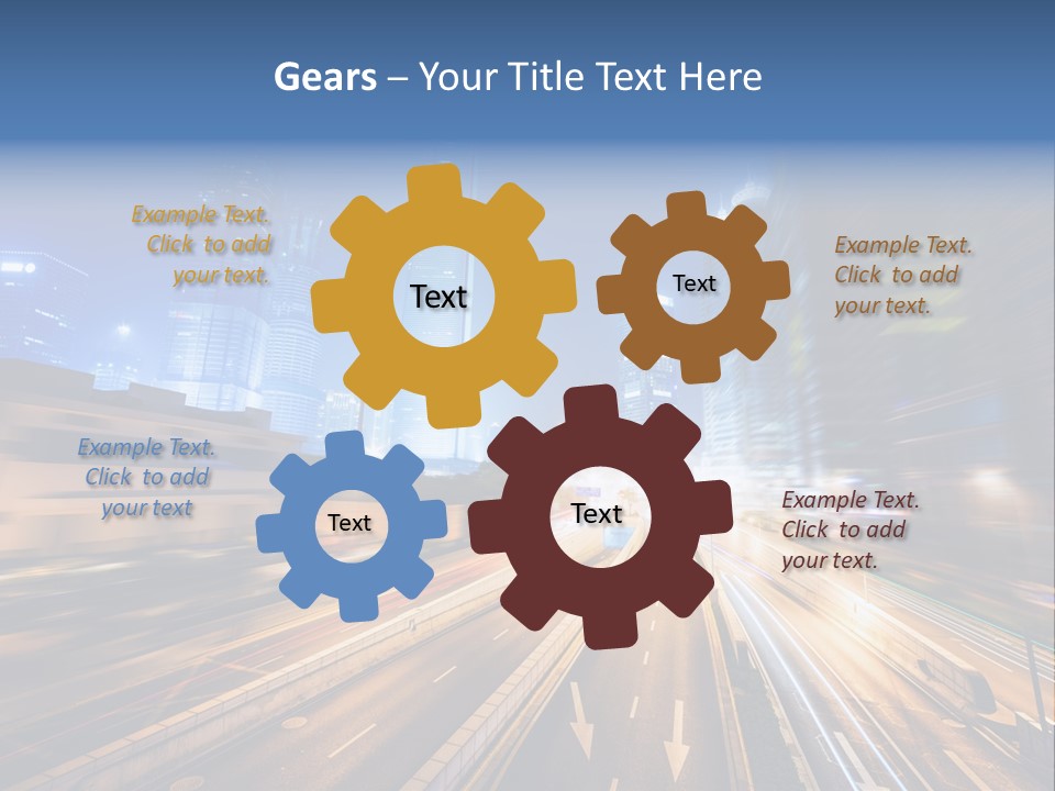 Car Drive Dark PowerPoint Template