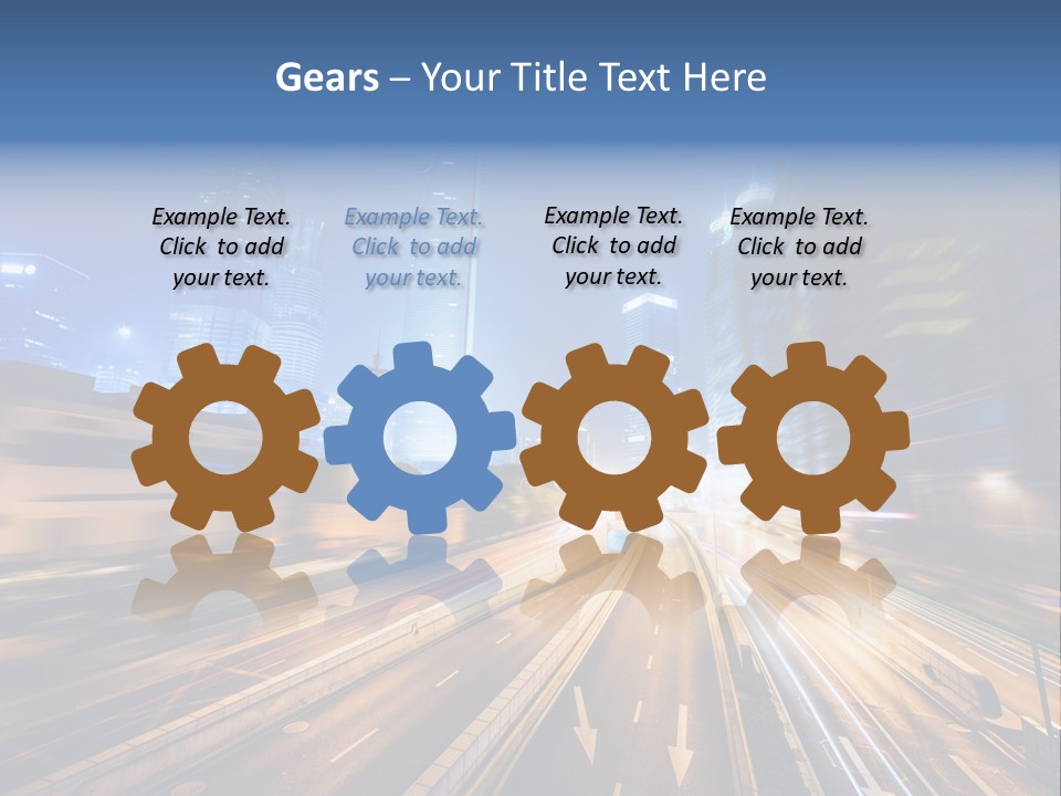 Car Drive Dark PowerPoint Template