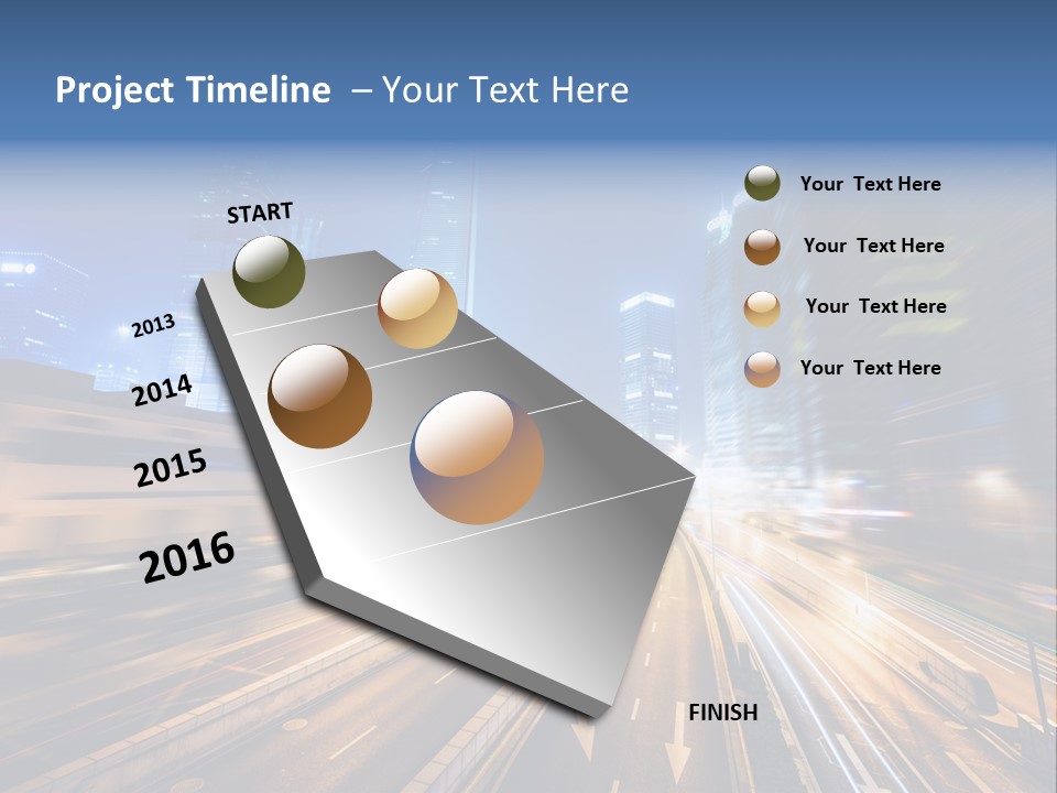 Car Drive Dark PowerPoint Template