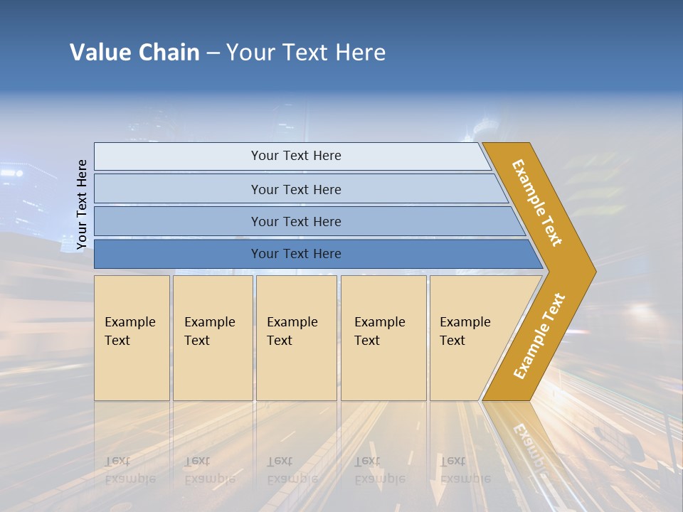 Car Drive Dark PowerPoint Template