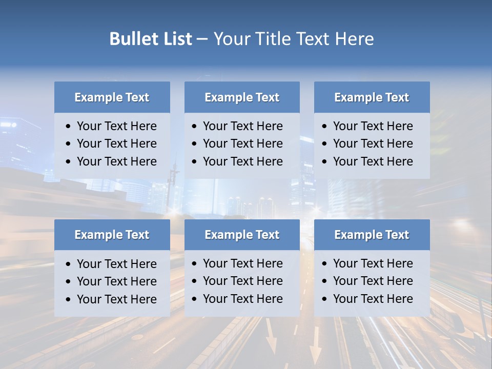 Car Drive Dark PowerPoint Template