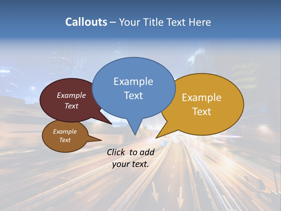 Car Drive Dark PowerPoint Template