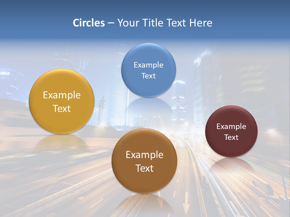 Car Drive Dark PowerPoint Template