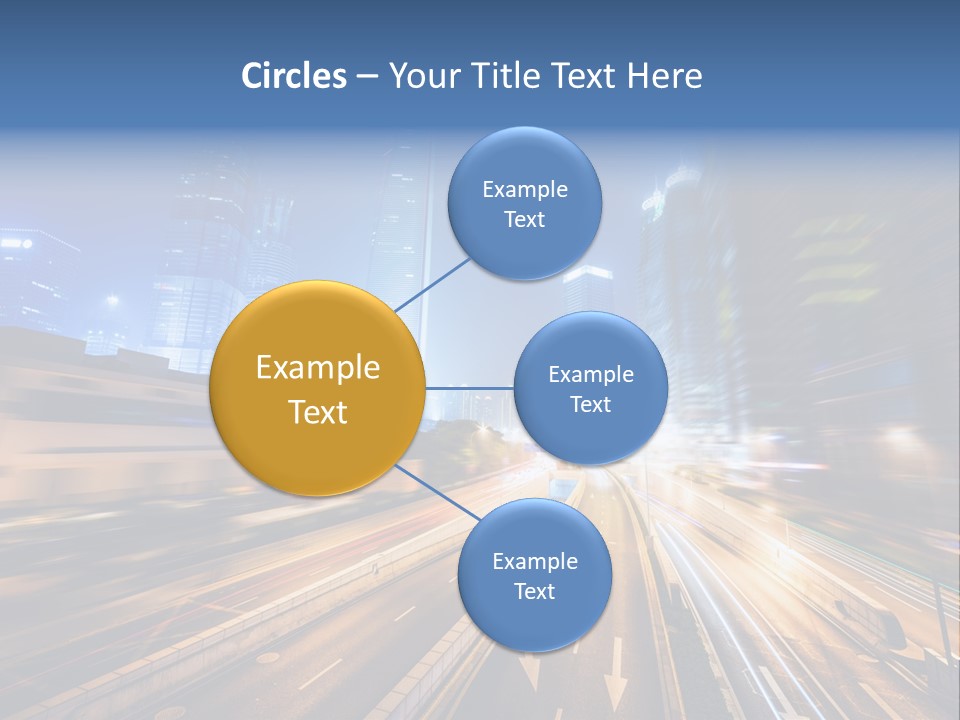 Car Drive Dark PowerPoint Template