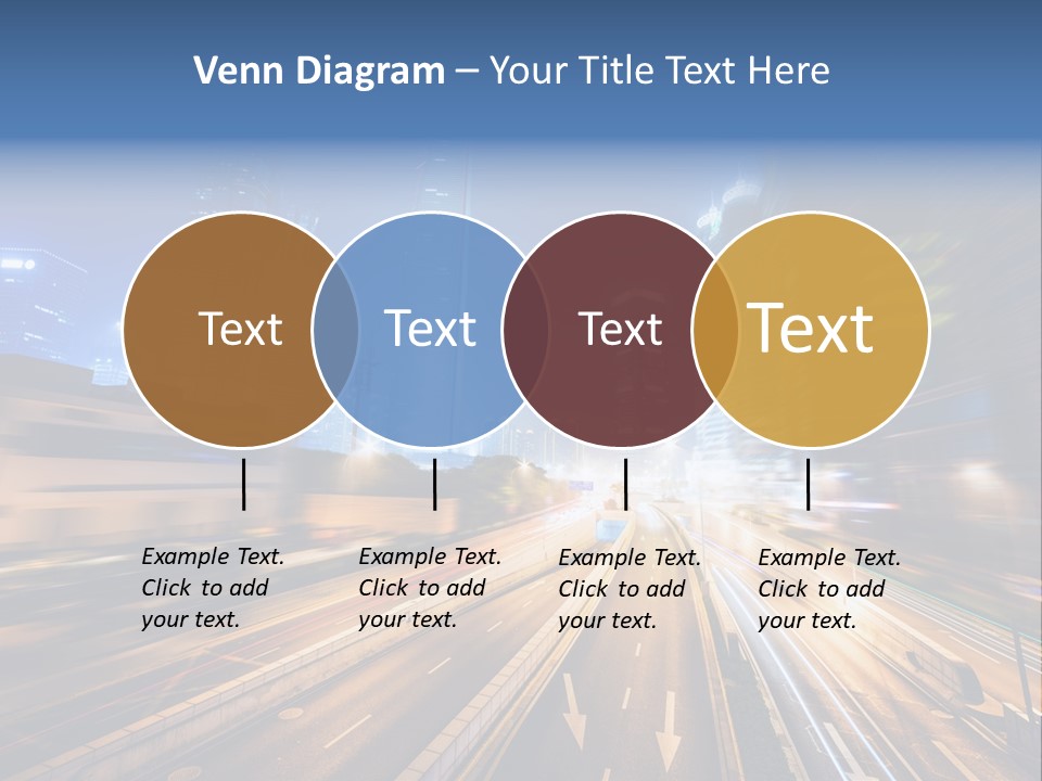 Car Drive Dark PowerPoint Template