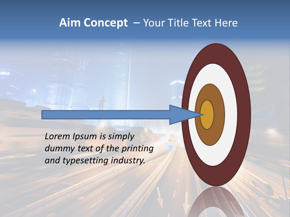 Car Drive Dark PowerPoint Template