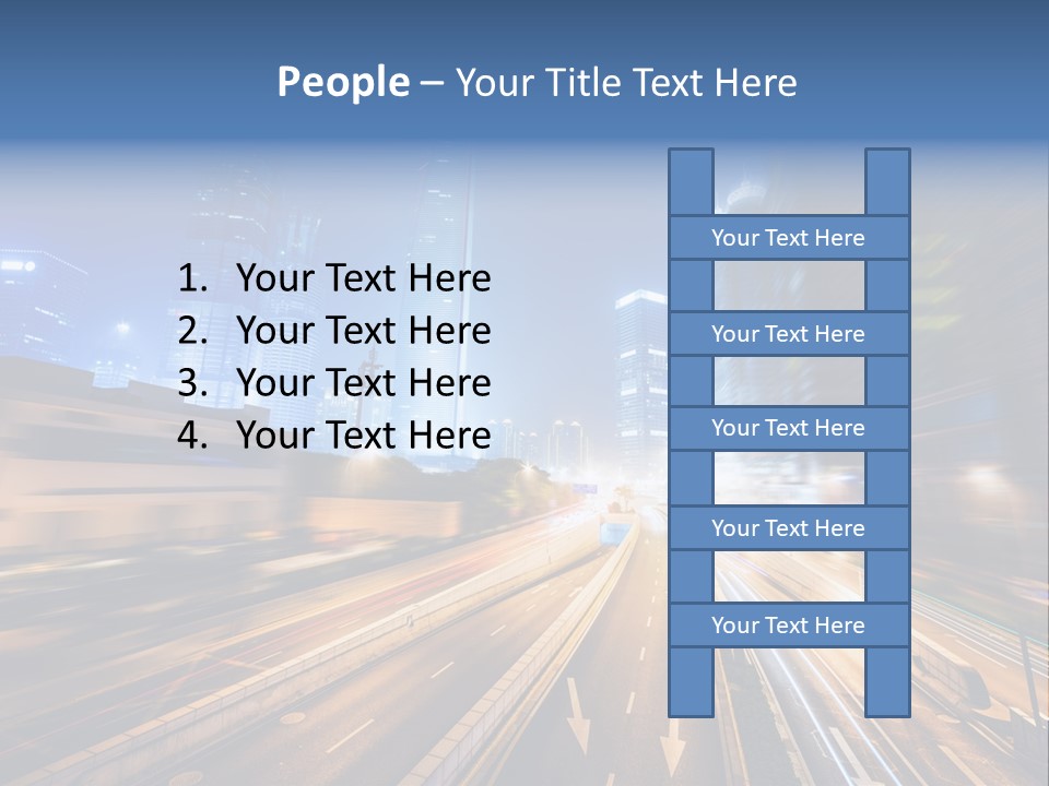 Car Drive Dark PowerPoint Template