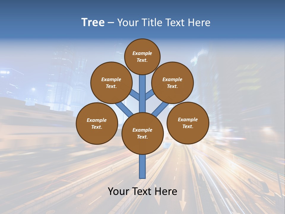 Car Drive Dark PowerPoint Template