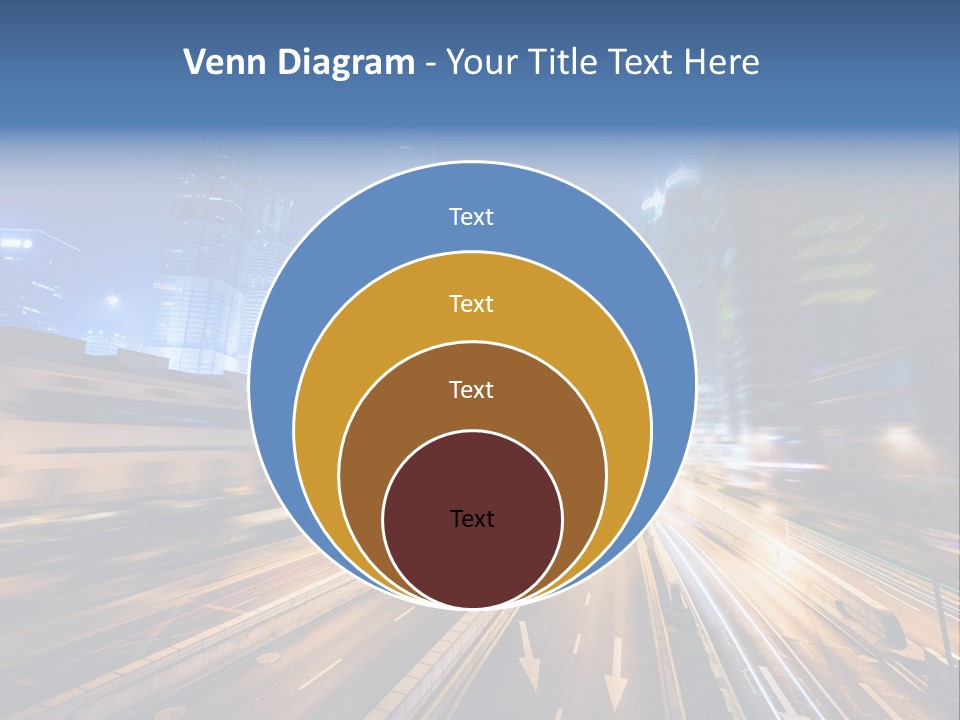 Car Drive Dark PowerPoint Template