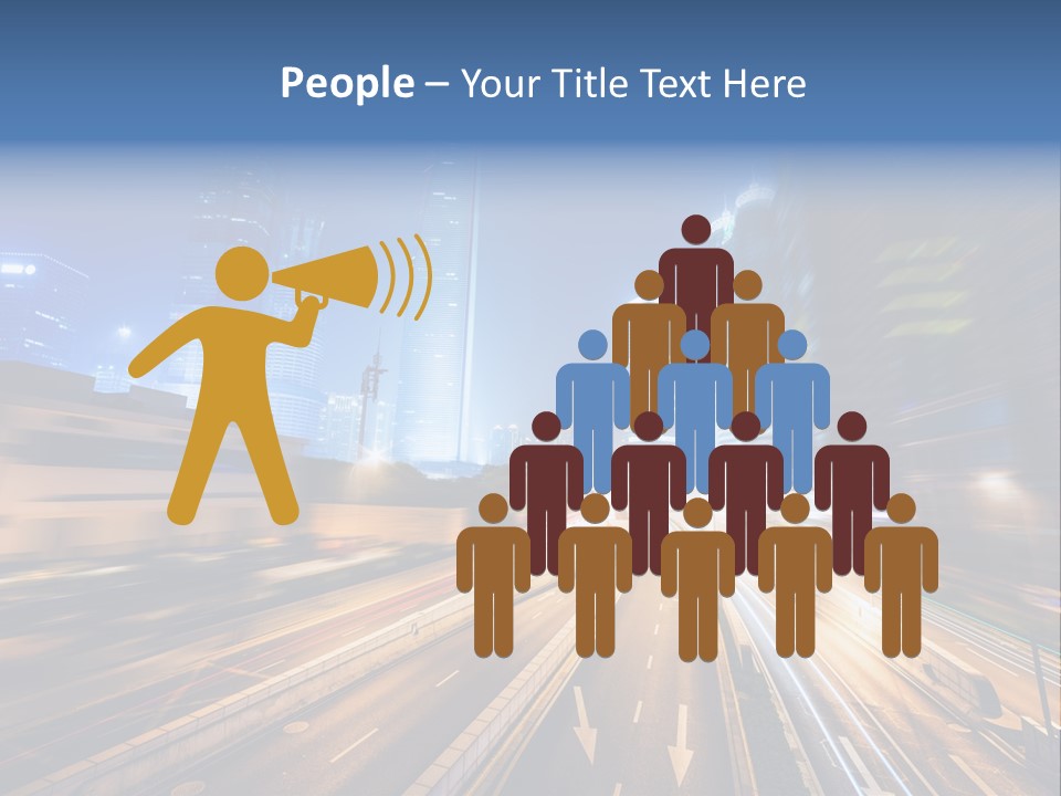 Car Drive Dark PowerPoint Template