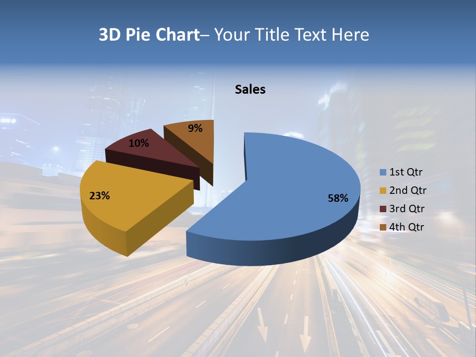 Car Drive Dark PowerPoint Template