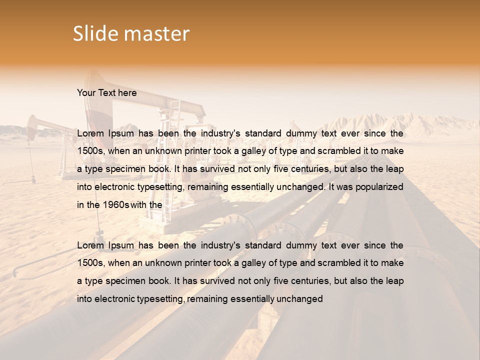Desert Petrol Render PowerPoint Template