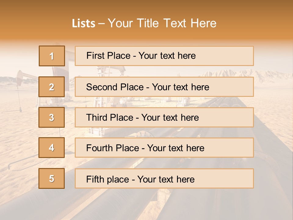 Desert Petrol Render PowerPoint Template