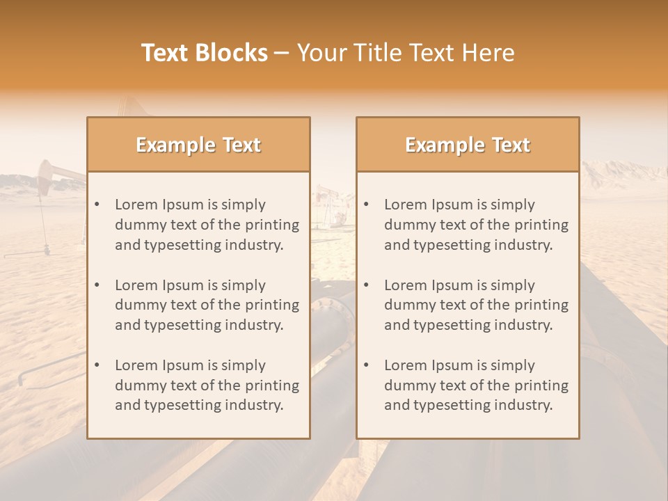 Desert Petrol Render PowerPoint Template