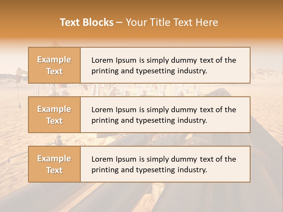 Desert Petrol Render PowerPoint Template