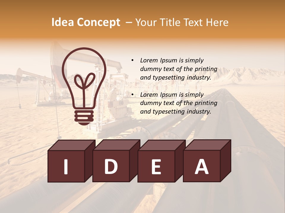 Desert Petrol Render PowerPoint Template