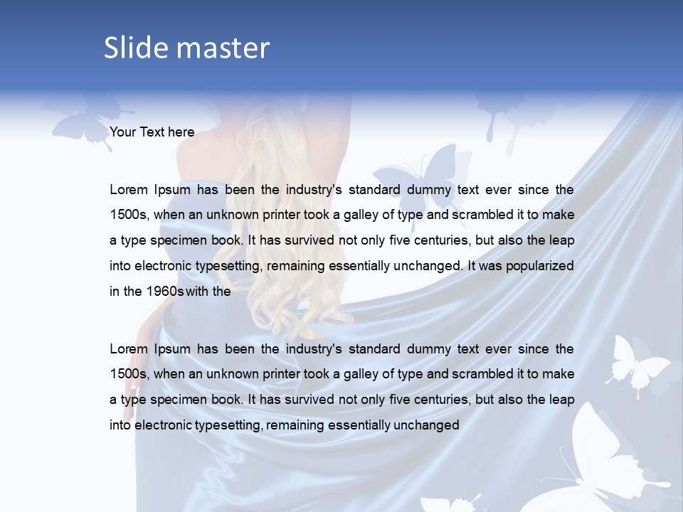 Hair Long Woman PowerPoint Template