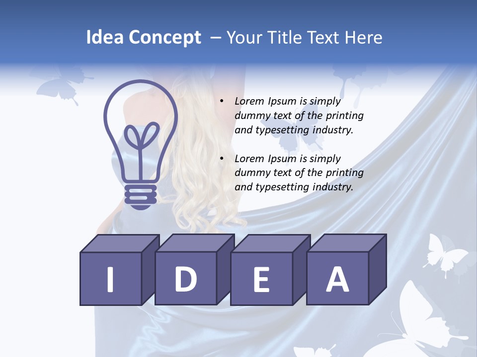 Hair Long Woman PowerPoint Template