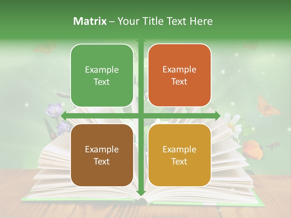 Studying Flower Space PowerPoint Template