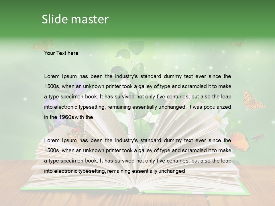 Studying Flower Space PowerPoint Template