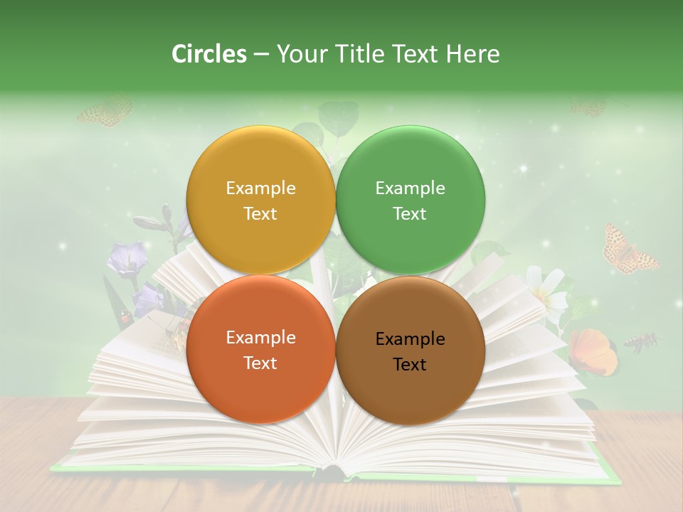 Studying Flower Space PowerPoint Template