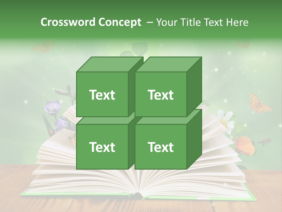 Studying Flower Space PowerPoint Template