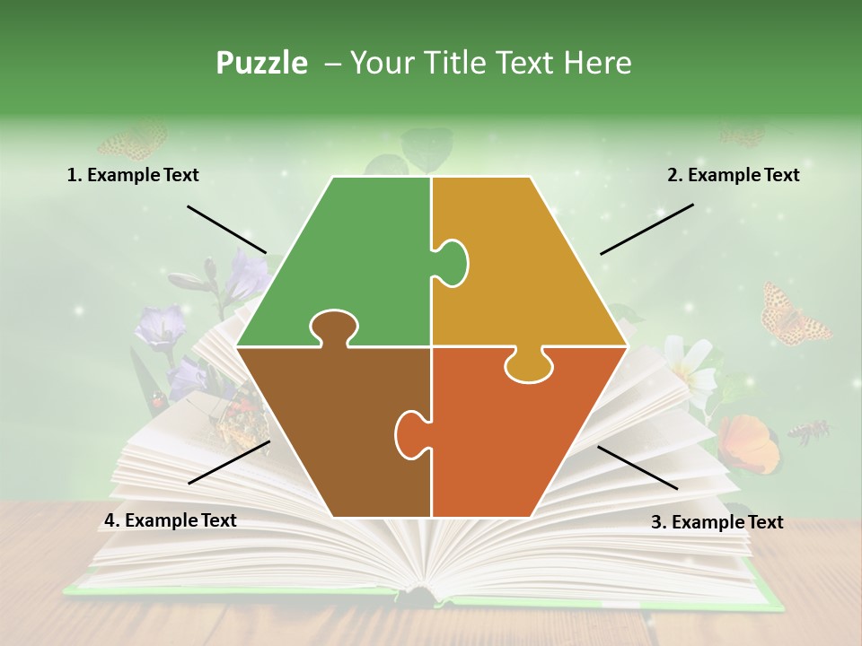 Studying Flower Space PowerPoint Template