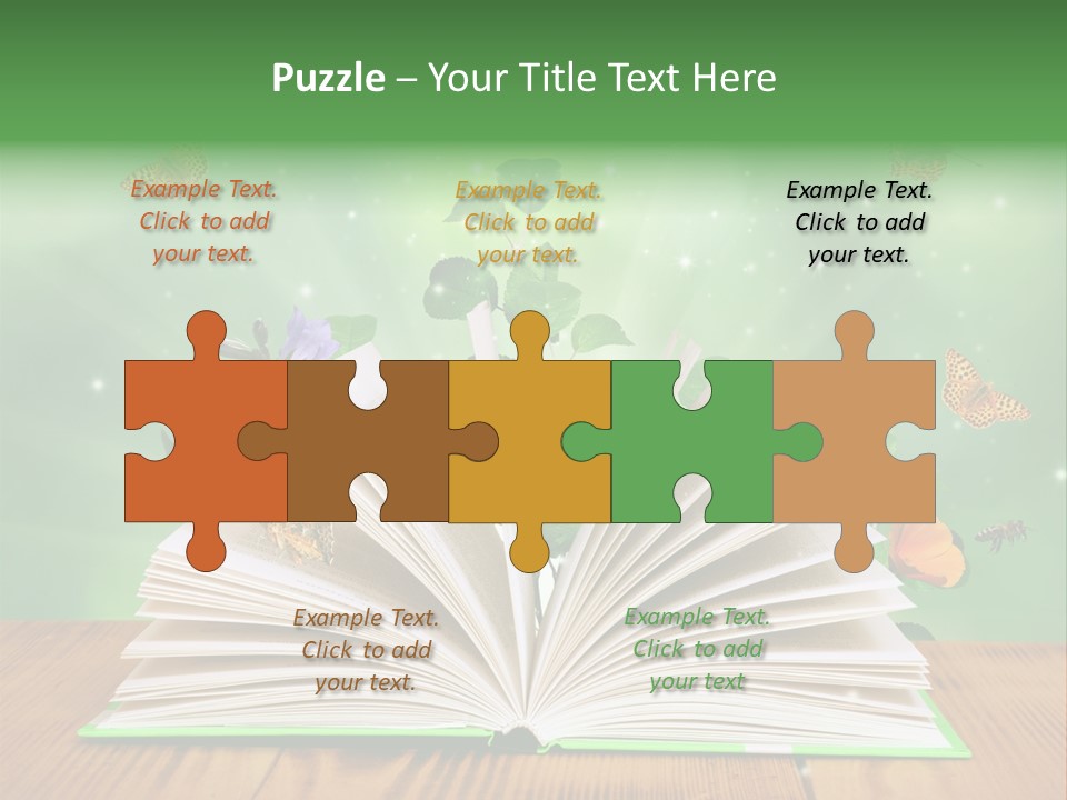 Studying Flower Space PowerPoint Template