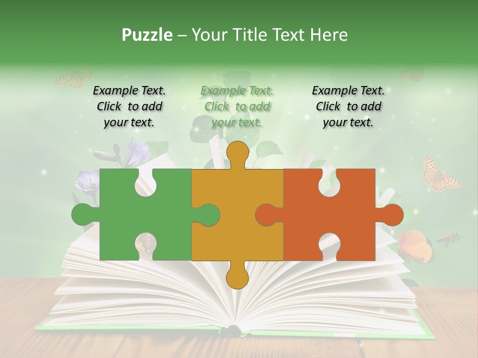 Studying Flower Space PowerPoint Template