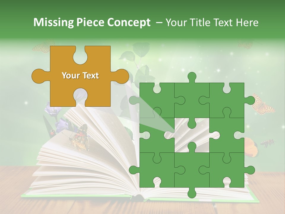 Studying Flower Space PowerPoint Template