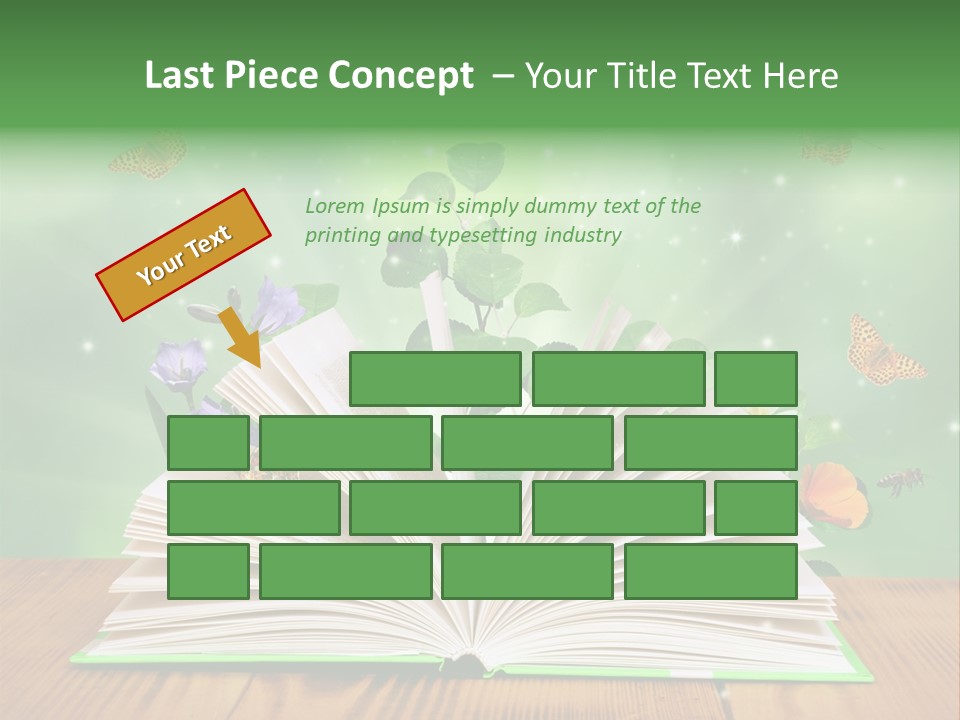 Studying Flower Space PowerPoint Template