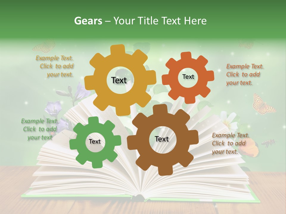 Studying Flower Space PowerPoint Template