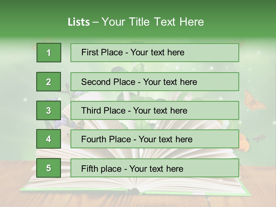 Studying Flower Space PowerPoint Template