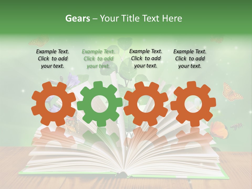 Studying Flower Space PowerPoint Template