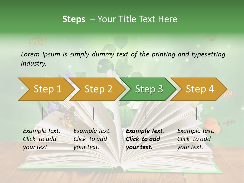 Studying Flower Space PowerPoint Template