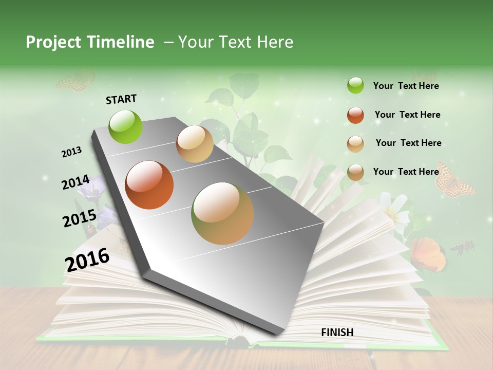 Studying Flower Space PowerPoint Template